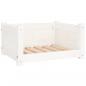 Preview: Hundebett Weiß 55,5x45,5x28 cm Massivholz Kiefer