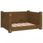 Preview: Hundebett Honigbraun 55,5x45,5x28 cm Massivholz Kiefer