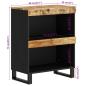 Preview: Beistellschrank 60x33x75 cm Massivholz Mango