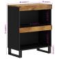Preview: Beistellschrank 60x33x75 cm Massivholz Mango