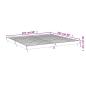 Preview: ARDEBO.de - Bettgestell Grau Sonoma 200x200 cm Holzwerkstoff