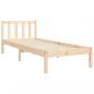 Preview: Massivholzbett mit Kopfteil 90x190 cm