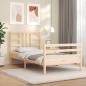 Preview: ARDEBO.de - Massivholzbett mit Kopfteil 90x200 cm