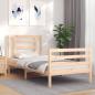 Preview: ARDEBO.de - Massivholzbett mit Kopfteil 90x200 cm