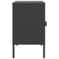 Preview: Nachttisch Schwarz 50x35x60 cm Glas und Stahl