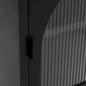 Preview: Nachttisch Schwarz 50x35x60 cm Glas und Stahl
