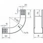 Preview: Obo Bettermann RBV 620 S FS Vertikalbogen 90° steigend 60x200, St, FS