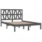 Preview: Massivholzbett Grau Kiefer 200x200 cm