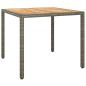 Preview: 3-tlg. Garten-Essgruppe mit Kissen Grau Poly Rattan