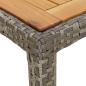 Preview: 3-tlg. Garten-Essgruppe mit Kissen Grau Poly Rattan