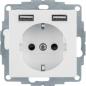 Preview: Berker 48031909 Steckdose SCHUKO/USB A-A, S.1/B.x, pw