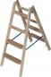 Preview: ARDEBO.de - 818317 Holz Stufen/Sprossen Doppelleiter 2x4