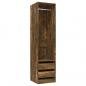 Preview: Kleiderschrank mit Schubladen Räuchereiche 50x50x200 cm