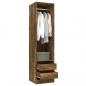 Preview: Kleiderschrank mit Schubladen Räuchereiche 50x50x200 cm