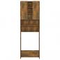 Preview: Waschmaschinenschrank Räuchereiche 64x25,5x190 cm