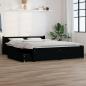 Preview: ARDEBO.de - Bett mit Schubladen Schwarz 150x200 cm