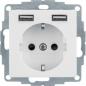 Preview: ARDEBO.de - 48036089 Steckdose SCHUKO/USB A-A, Q.x, pw. samt