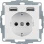 Preview: Berker 48036089 Steckdose SCHUKO/USB A-A, Q.x, pw. samt