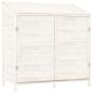 Preview: Geräteschuppen Weiß 102x52x112 cm Massivholz Tanne