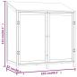 Preview: Geräteschuppen Weiß 102x52x112 cm Massivholz Tanne