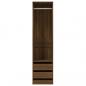 Preview: Kleiderschrank mit Schubladen Braun Eichen-Optik 50x50x200 cm