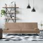 Preview: ARDEBO.de - Schlafsofa mit Getränkehaltern Cappuccino Kunstleder