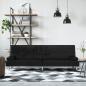 Preview: ARDEBO.de - Schlafsofa mit Getränkehaltern Schwarz Kunstleder