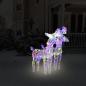 Preview: ARDEBO.de - LED-Rentiere 2 Stk. Mehrfarbig 80 LEDs Acryl