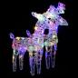 Preview: LED-Rentiere 2 Stk. Mehrfarbig 80 LEDs Acryl