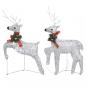 Preview: ARDEBO.de - LED-Rentiere 2 Stk. Silber 40 LEDs