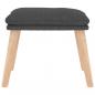 Preview: Relaxsessel mit Hocker Dunkelgrau Stoff