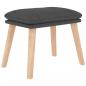 Preview: Relaxsessel mit Hocker Dunkelgrau Stoff