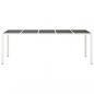Preview: Gartentisch Weiß 250x100x75 cm Poly Rattan und Hartglas