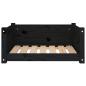 Preview: Hundebett Schwarz 65,5x50,5x28 cm Massivholz Kiefer