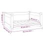 Preview: Hundebett Schwarz 65,5x50,5x28 cm Massivholz Kiefer