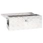 Preview: Aufbewahrungsbox Silbern 60x23,5x23 cm Aluminium
