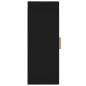 Preview: Wandschrank Schwarz 34,5x34x90 cm Holzwerkstoff