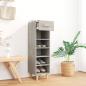 Preview: Schuhschrank Betongrau 30x35x105 cm Holzwerkstoff