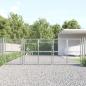 Preview: ARDEBO.de - Mesh-Gartentor Silbern 400x175 cm Verzinkter Stahl