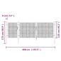 Preview: Mesh-Gartentor Silbern 400x175 cm Verzinkter Stahl