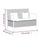 Preview: Gartenbank 2-Sitzer mit Kissen Grau Poly Rattan