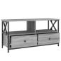 Preview: TV-Schrank Grau Sonoma 90x33x45 cm Holzwerkstoff & Eisen
