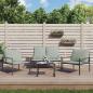 Preview: ARDEBO.de - 4-tlg. Garten-Lounge-Set mit Kissen Anthrazit Stahl