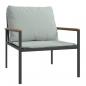 Preview: 4-tlg. Garten-Lounge-Set mit Kissen Anthrazit Stahl