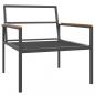 Preview: 4-tlg. Garten-Lounge-Set mit Kissen Anthrazit Stahl