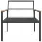 Preview: 4-tlg. Garten-Lounge-Set mit Kissen Anthrazit Stahl