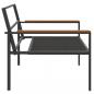 Preview: 4-tlg. Garten-Lounge-Set mit Kissen Anthrazit Stahl
