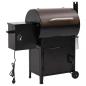 Preview: Pelletgrill mit Schornstein Schwarz 104 cm Eisen