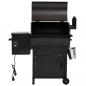 Preview: Pelletgrill mit Schornstein Schwarz 104 cm Eisen