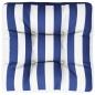 Preview: Palettenkissen Blau Weiß Gestreift 60x60x12 cm Stoff